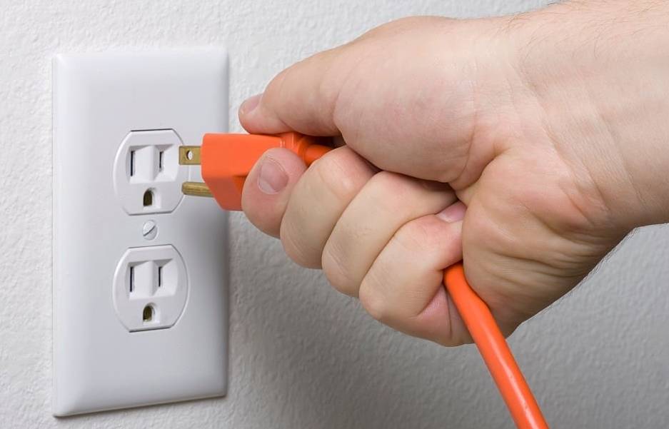 Unplug electronics when not in use to save power